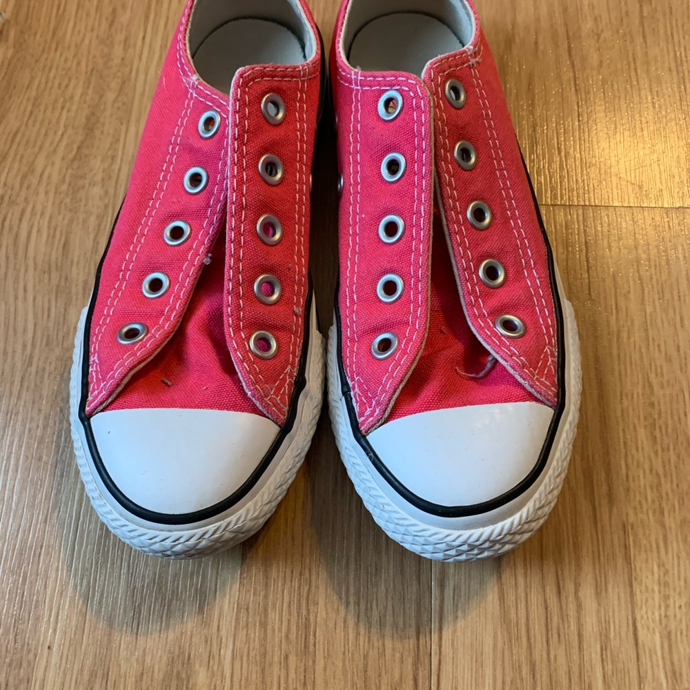 Kids Pink Canvas Sneakers